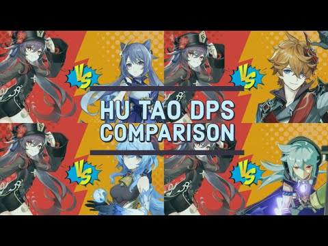 Hu Tao DPS comparison VS Ganyu, Childe, Keqing and Razor using Deathmatch - GENSHIN IMPACT Builds