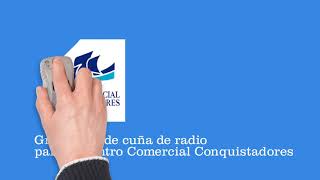 Locutores de anuncios.  Locutor de publicidad. Locutora de cuña de radio para centro comercial