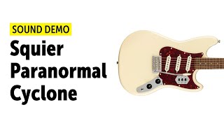Video thumbnail for Squier Paranormal Cyclone - Sound Demo (no talking) by Guitar Bonedo