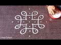 Easy 7 dots Sikku kolam | Easy Chikku muggu | Simple rangoli with 7 dots | Kolangal | Unique Rangoli