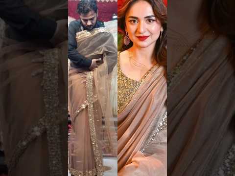 Tere bin drama song #yumnazaidi #saree#dress #try