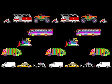 Vehicle Patterns 4 - ABC Patterns with Street & Railway Vehicles - The Kids' Picture Show