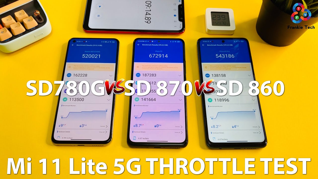 Mi 11 Lite 5G vs POCO F3 vs POCO X3 Pro ANTUTU THROTTLE TEST