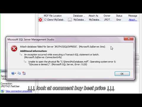 How to open an  MDF file Attach a Database in SQL Server
