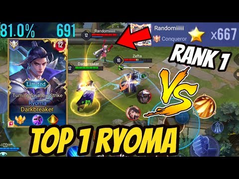 TOP 1 RYOMA VS RANK 1 EU 667 STARS PRO GAMEPLAY | AoV | 傳說對決 | RoV | Liên Quân Mobile