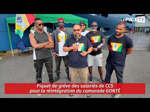 Piquet de grève des salariés de CCS pour la réintégration du camarade GONTÉ