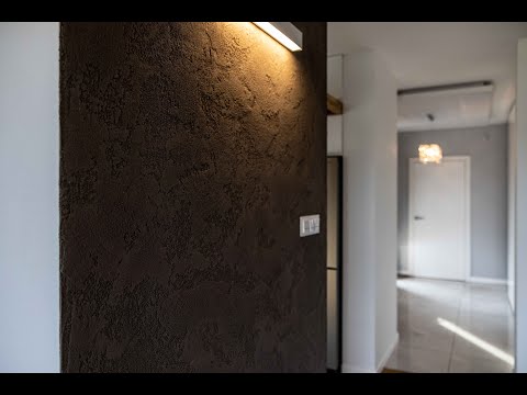 Tynk gliniany dekoracyjny strukturalny w przedpokoju - Polska Glina