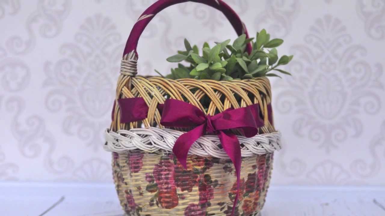 Decoupage krok po kroku - koszyk piknikowy na owoce i warzywa