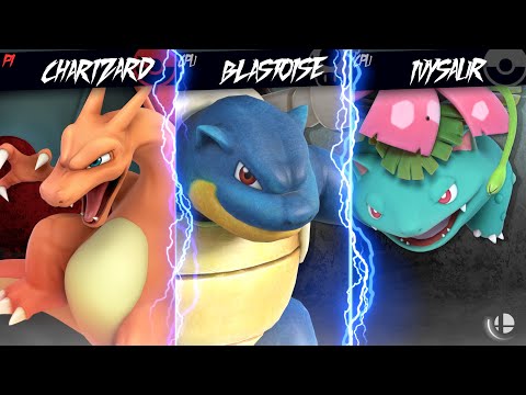 Smash Infinite series: Charizard vs Blastoise vs Venusaur