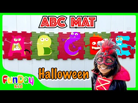 ABC Letter MAT | Halloween ABCs | Pretend Play finding Letters with Urvi and Apu - FunDay Kid