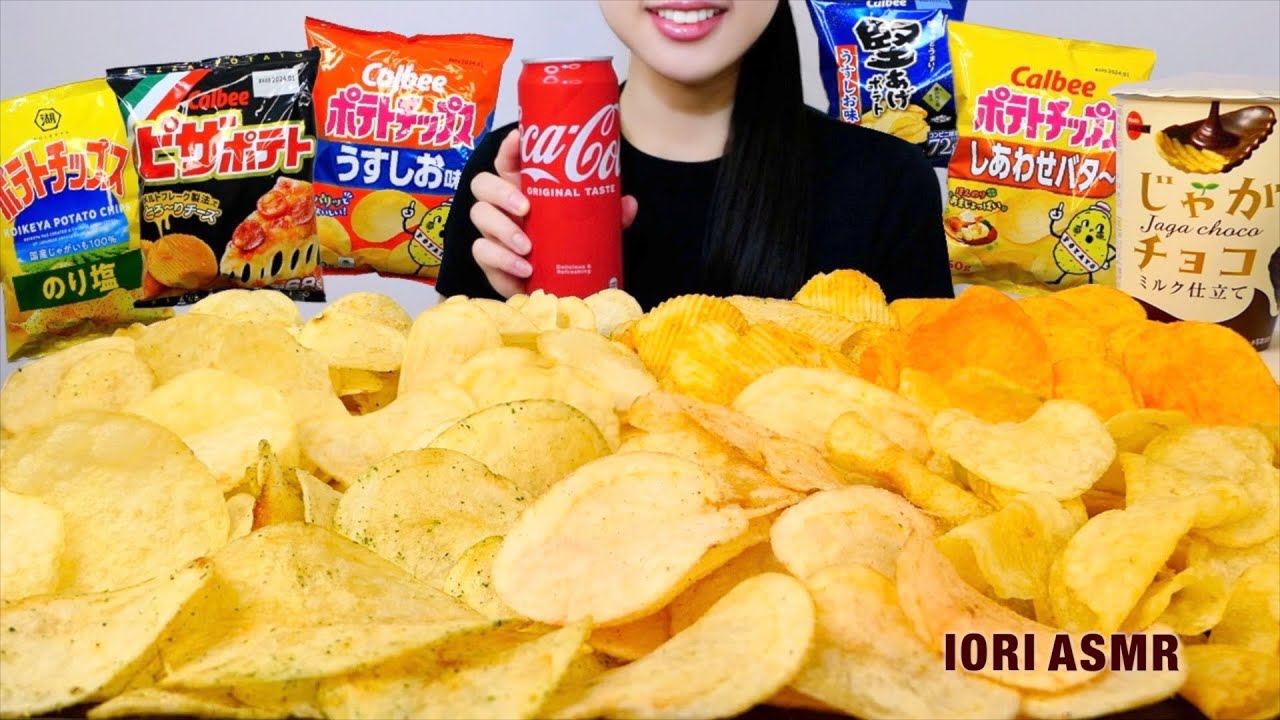 【ASMR / 咀嚼音】ポテトチップス Potato Chips 포테이토칩 【Eating Sounds】