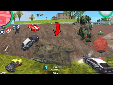 Rope Hero: Vice Town (Transformer Tank Fight Car Robot on Hell ) Robot Tanks - Android Gameplay HD