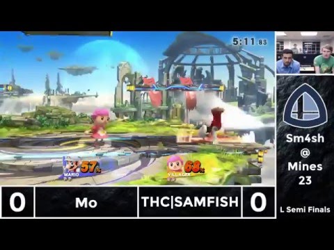 Sm4sh@Mines 23 - Mo (Mario) Vs. THC|SAMFISH (Villager) - Losers Semifinals