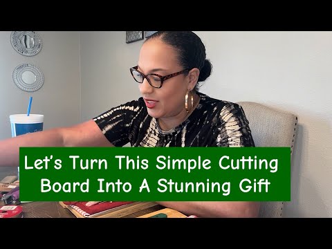 How To Turn A Simple Cutting Board Into A Stunning Gift #giftideas #diy #vendor #holidays