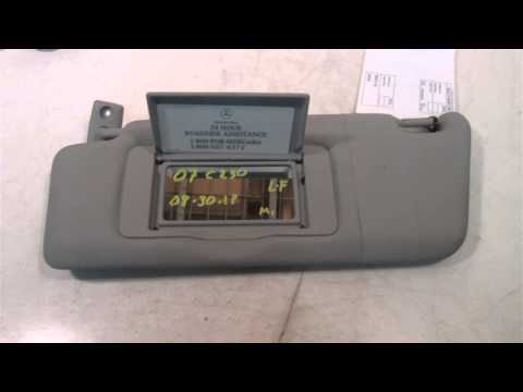 2007 Mercedes C230 Sun Visor LH LIGHT GREY  GOOD SHAPE - mbiparts.com Used OEM Mercedes Parts... OEM