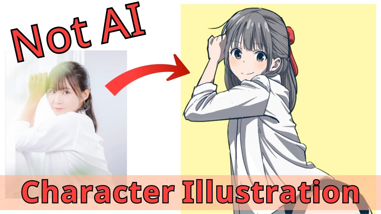 【模写が上手くなる】写真の人物をイラストに似せる方法※AIで合成していません【ライブ配信切り抜き】