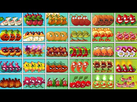 Random 30 ORANGE & RED Plants Battlez - Who Will Win? - PvZ 2 Gameplay