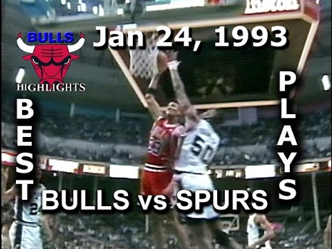 Jan 24, 1993 Bulls vs Spurs highlights