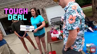 This yard sale negotiation made us cringe...