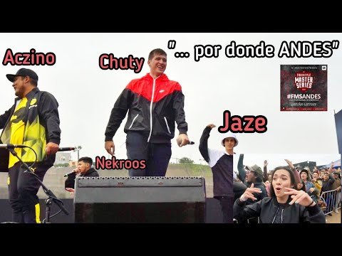 "...en donde ANDES"🔥 CHUTY+ ACZINO vs NEKROOS + JAZE 🔥 // Reacción en primera fila
