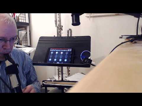 Wind controller setup in AudioBus with 6 synths.