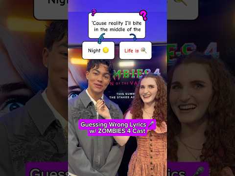 Guessing Wrong Lyrics 🎤 w/ Cast of Zombies 4 🧛🏻‍♀️ #disneychannel #zombies4