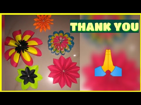 5 TYPES AWESOME PAPER FLOWERS MAKING IDEA AT HOME // EASY PAPER FLOWERS MAKING IDEA // PAPER CRAFT /