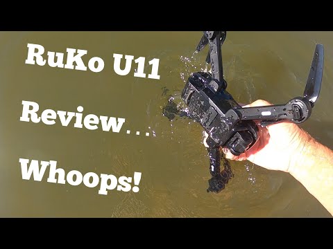 RuKo U11 Budget GPS Drone, Review and Flight, Whoops! It Took A Bath! #rukou11drone