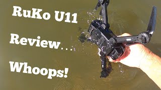 RuKo U11 Budget GPS Drone, Review and Flight, Whoops! It Took A Bath! #rukou11drone