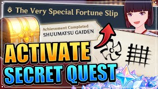 The Very Special Fortune Slip and SHUUMATSU GAIDEN Activation and Complete Guide Genshin Impact
