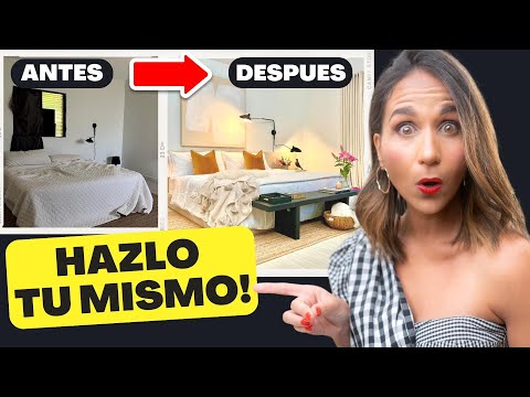HAZ TU DORMITORIO LUJOSO Fácil y Rápido, Tú Mismo! 😱 Top 10 Tips Diseño de Interiores Elegantes