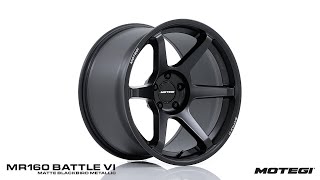 19" Motegi Racing MR160 Battle VI (USA Warehouse) Matte Blackbird Metallic Alloy Wheels