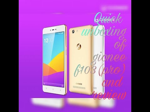 Quick unboxing of gionee f103 pro smartphone and review