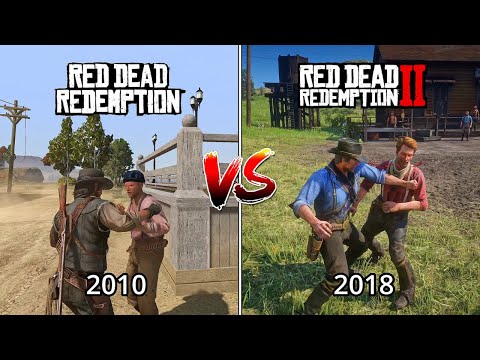 RDR1 (2010) VS RDR2 (2018) - Ultimate Physics and Details Comparison Part 3