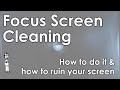 Cleaning an SLR or DSLR Camera Focusing Screen as Safely as Possible & Why Solvents Ruin Screens