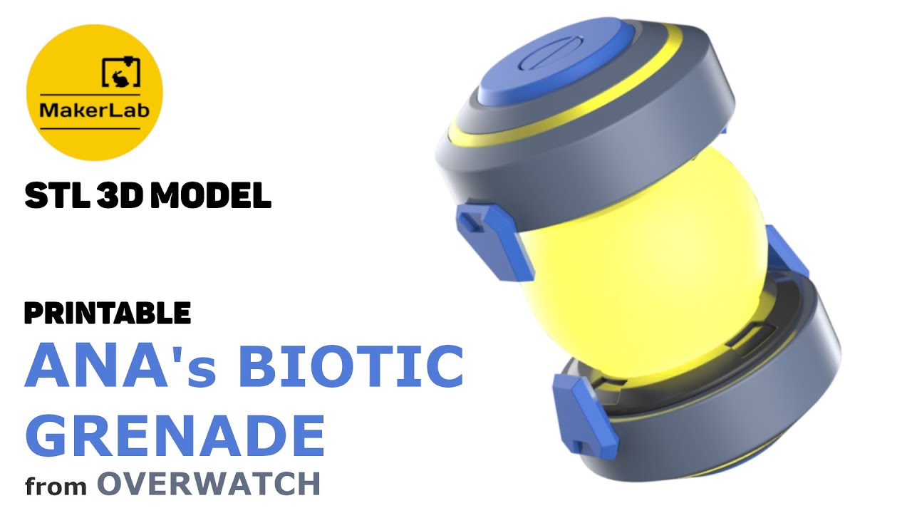 Ana Biotic Grenade - Overwatch - Para imprimir - Arquivos STL - Uso pessoal Modelo de Impressão 3D