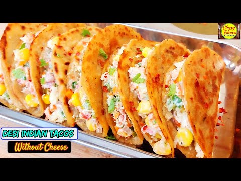 vegetable tacos recipe | indian tacos recipe | wheat tacos recipe | crispy potato tacos | desi style
