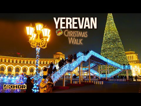 Yerevan Before Christmas 🎄 | Relaxing 4K HDR Walking Tour (No Talking) | Dec 23, 2025