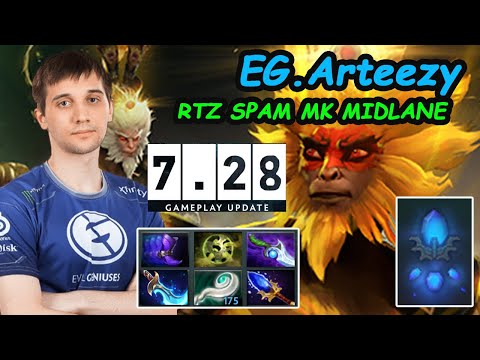 EG RTZ [Monkey King] 11K MMR MIDLANE Aghanim Shard Build New Patch 7.28 Dota 2 Perpsective Gameplay