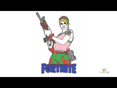 Coloriage Fortnite Arme à imprimer - Coloriagecrayon