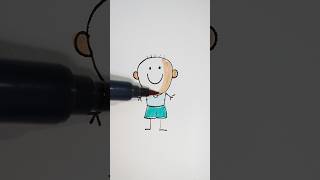 how to easy draw a smile kid step by step! #easydraw #doodleart #drawingtutorials #drawing