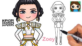 How to Draw Zoey | KPop Demon Hunters