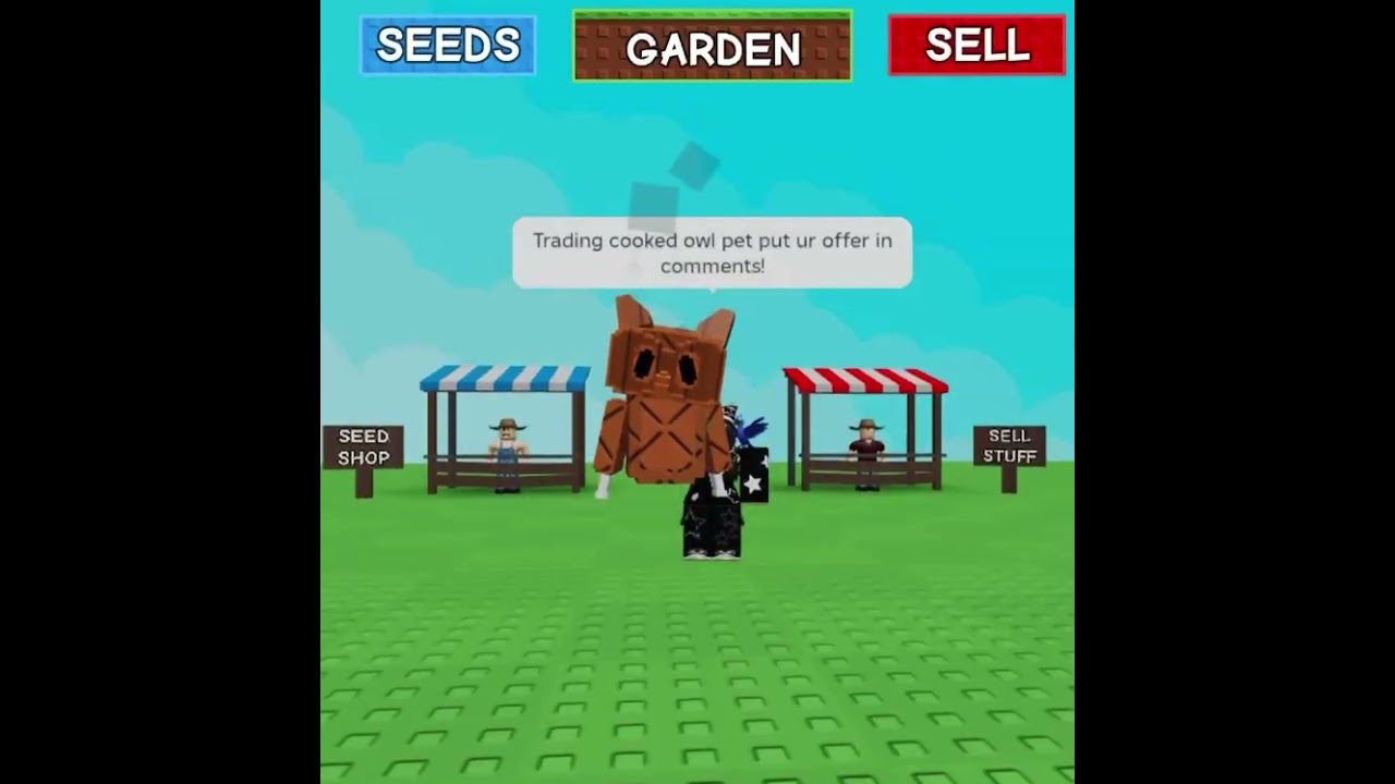 Trading cooked owl! #growagarden #roblox