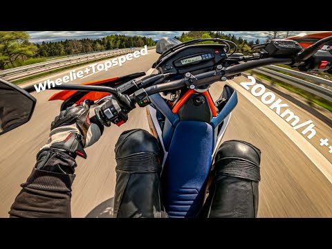 KTM 690 SMC R 2023 Topspeed + Wheelie 200KM/H+