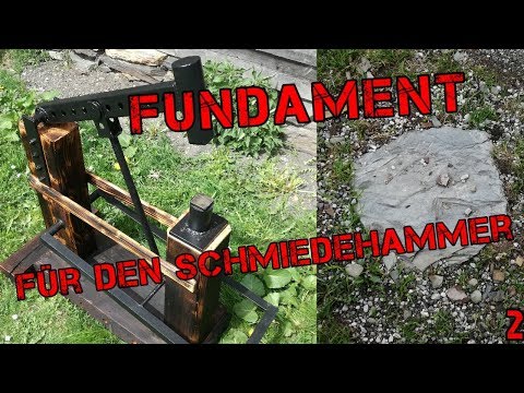 Verstecktes Betonfundament für den Schmiedehammer betonieren. Video