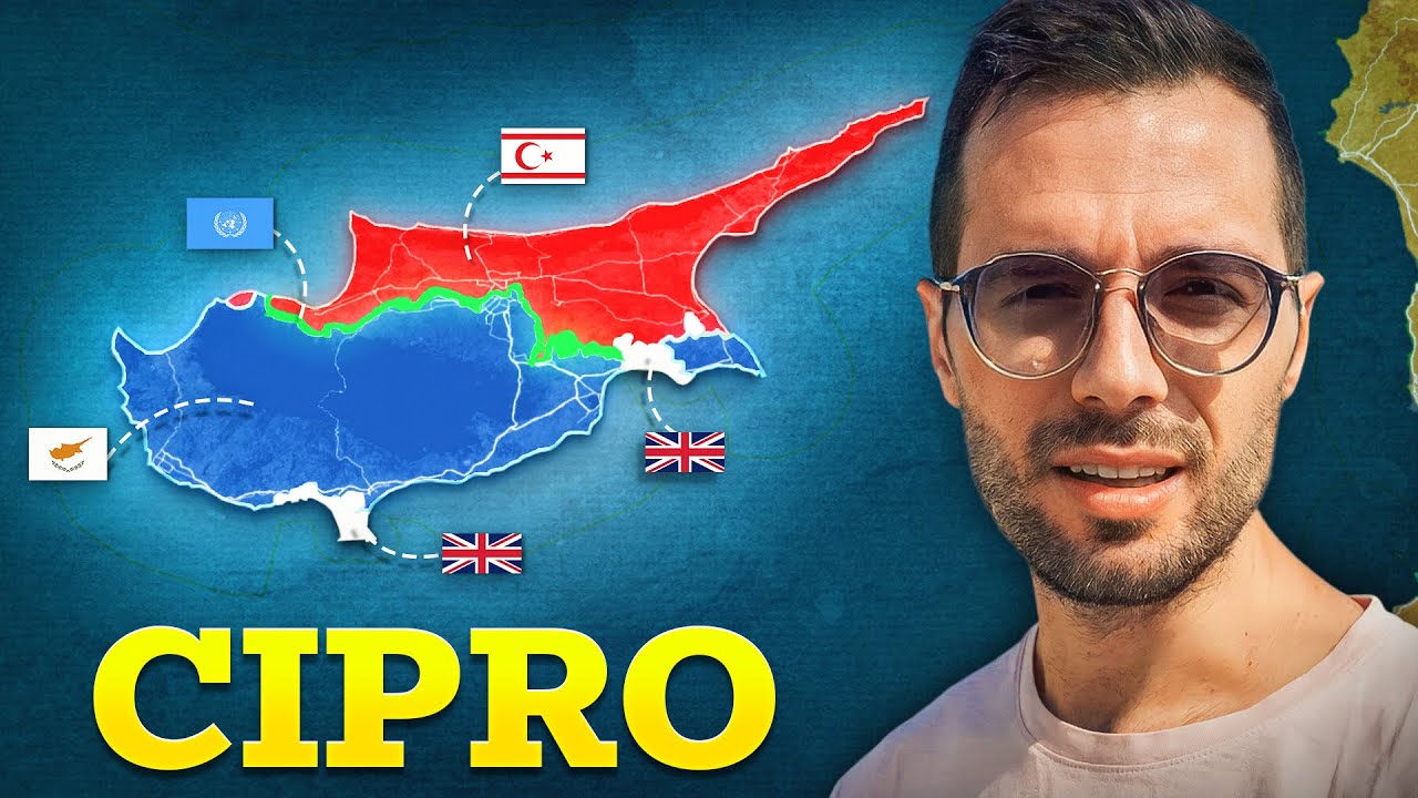 Why is Cyprus divided into four parts?