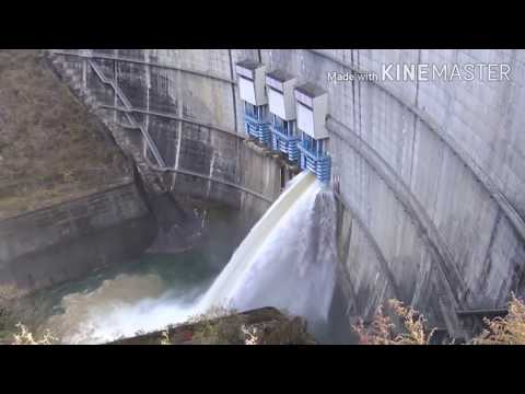 Emergency water discharge from dam(Compilation)