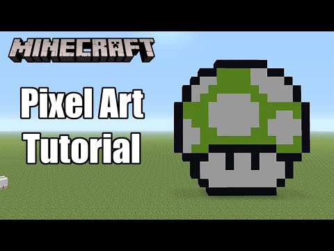 Minecraft Pixel Art Tutorial - 1 Up Mushroom