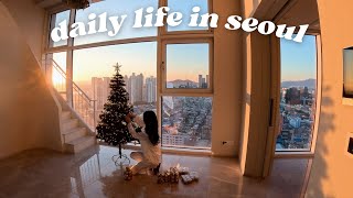 adjusting back to life in korea🇰🇷 living in a seoul penthouse, answering assumptions, cafes, cooking