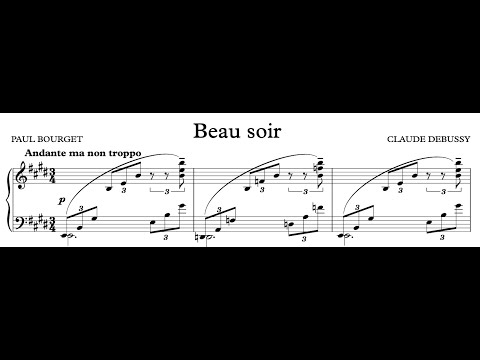 Beau soir (E Major), Claude Debussy, Piano Accompaniment.